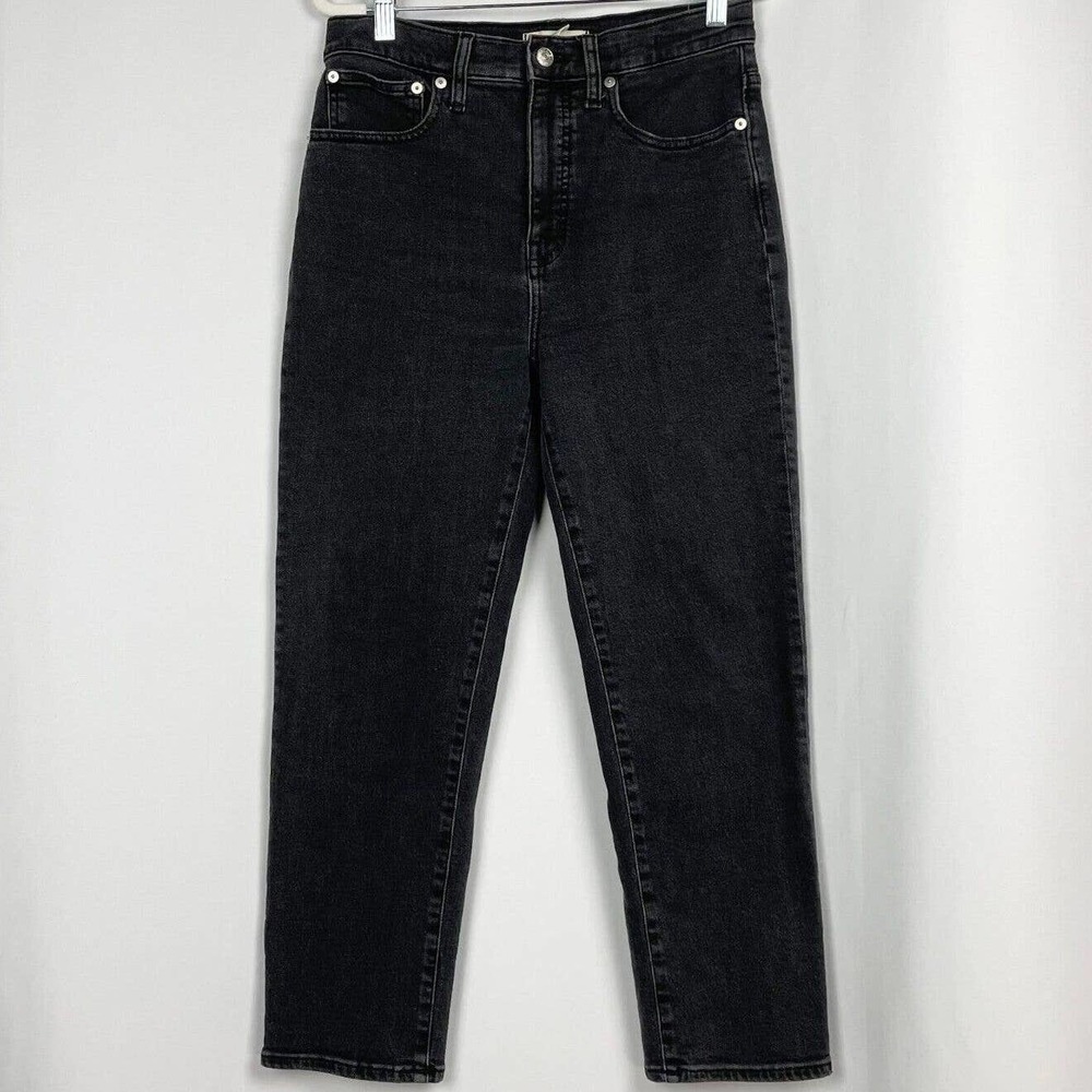 Madewell Classic Straight Leg Jeans 27 Black Denim